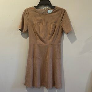 Faux suede dress